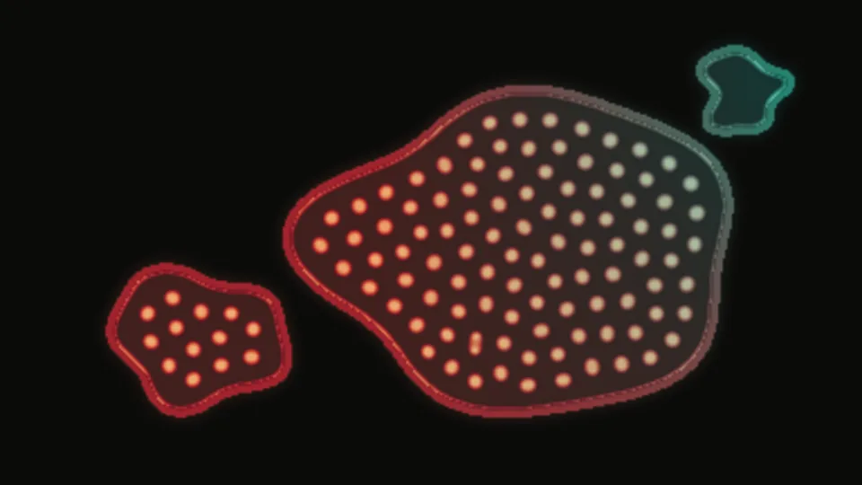 Abstract illustration of clusters of cells